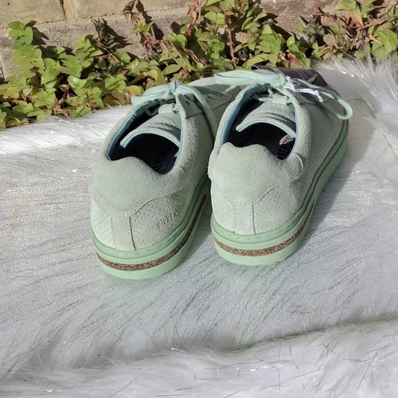 Birkenstock Bend Low Lace-Up Suede Matcha Green Sneakers Women Size 6 - Picture 6 of 16